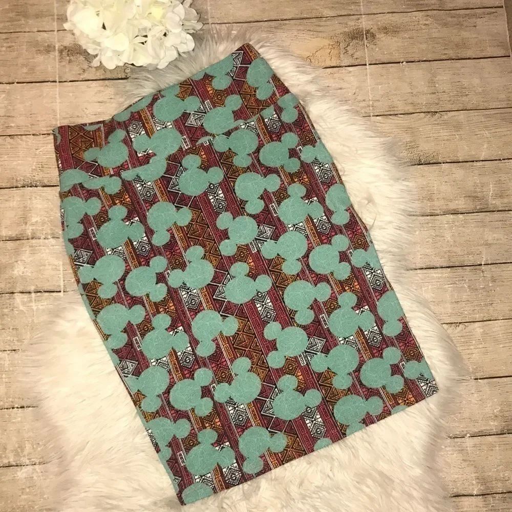 Lularoe Minnie Mouse Aztec Cassie Pencil Skirt